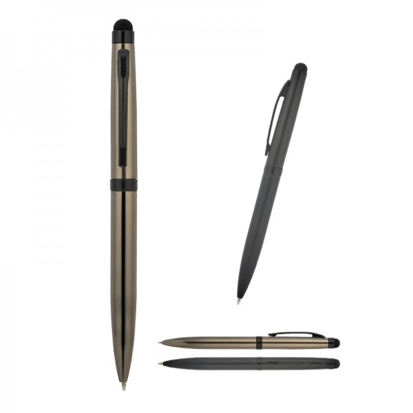 1113 Siyah Metal Tükenmez Touchpen Kalem