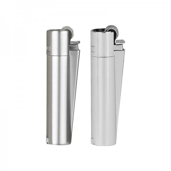 MT-101 Saten-Silver Clipper Metal Siboplu Çakmak