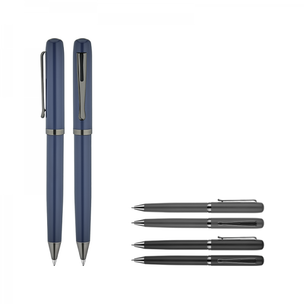 1253-T Siyah Metal Tükenmez Kalem